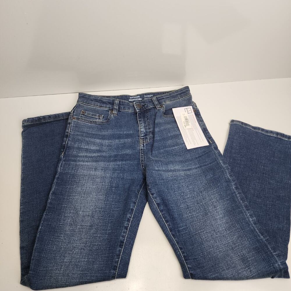 Amazon Essentials Blue Denim Straight Leg Jeans Boys Size 14 NWT